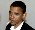 Obama smoking